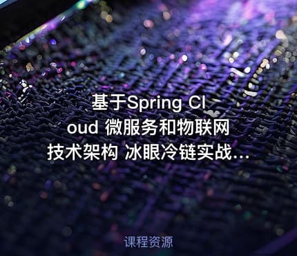 基于Spring Cloud 微服务和物联网技术架构 冰眼冷链实战项目（资料完整）