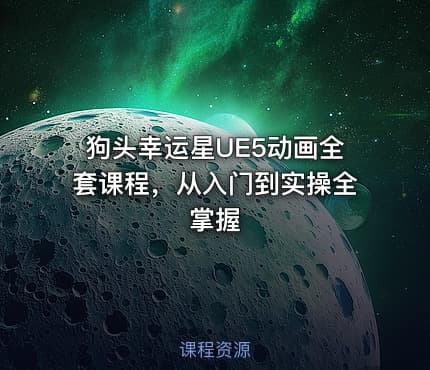 狗头幸运星UE5动画全套课程，从入门到实操全掌握