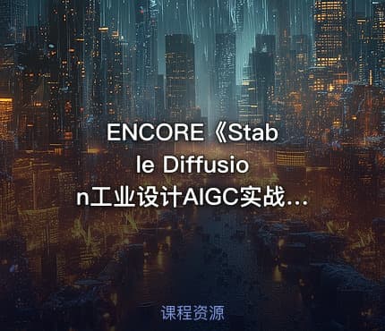 ENCORE《Stable Diffusion工业设计AIGC实战课》