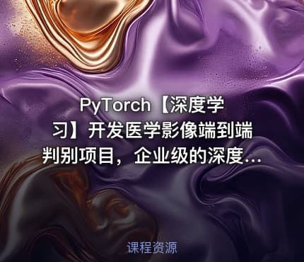 PyTorch【深度学习】开发医学影像端到端判别项目，企业级的深度学习项目