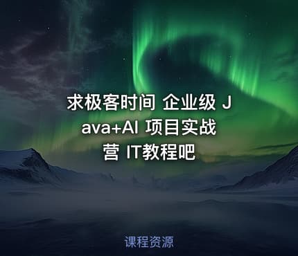 求极客时间 企业级 Java+AI 项目实战营 IT教程吧