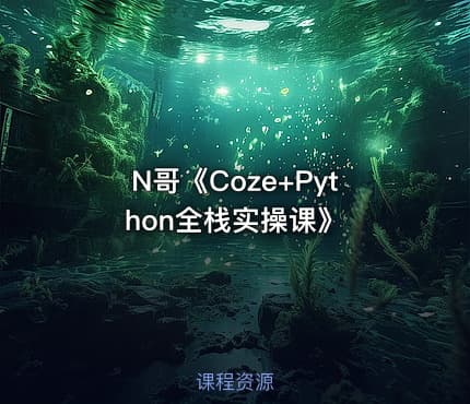 N哥《Coze+Python全栈实操课》