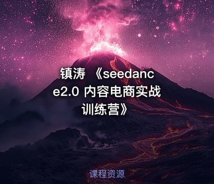 镇涛 《seedance2.0 内容电商实战训练营》