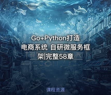 Go+Python打造电商系统 自研微服务框架|完整58章