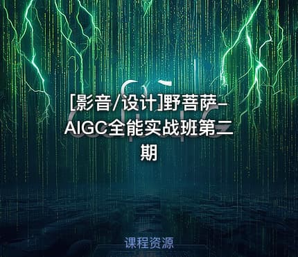 [影音/设计]野菩萨-AIGC全能实战班第二期