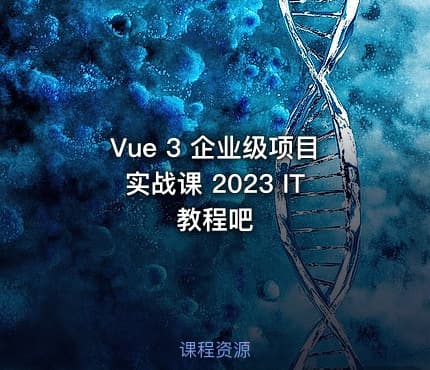 Vue 3 企业级项目实战课 2023 IT教程吧
