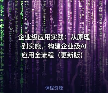 企业级应用实践：从原理到实施，构建企业级AI应用全流程（更新版）