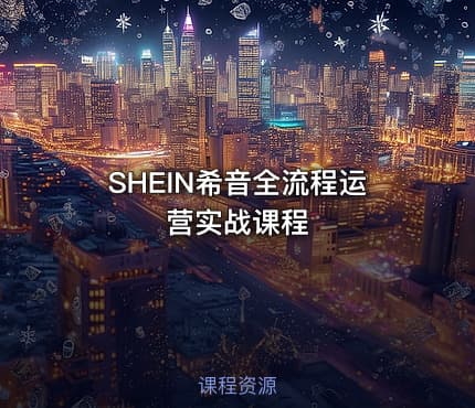 SHEIN希音全流程运营实战课程