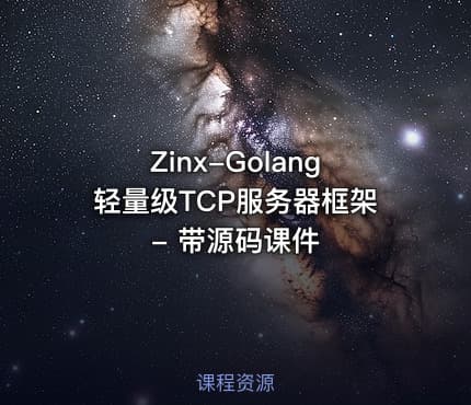 Zinx-Golang轻量级TCP服务器框架 - 带源码课件