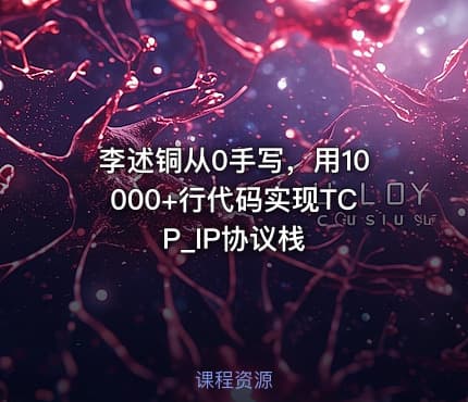 李述铜从0手写，用10000+行代码实现TCP_IP协议栈