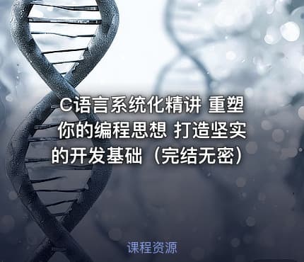 C语言系统化精讲 重塑你的编程思想 打造坚实的开发基础（完结无密）