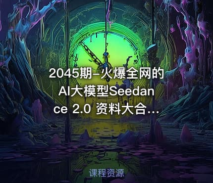 2045期-火爆全网的AI大模型Seedance 2.0 资料大合集