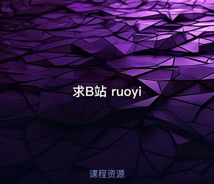 求B站 ruoyi