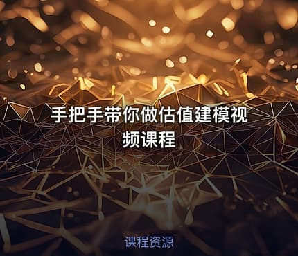 手把手带你做估值建模视频课程