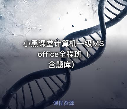小黑课堂计算机一级MS office全程班（含题库）