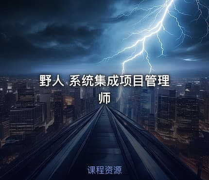 野人 系统集成项目管理师