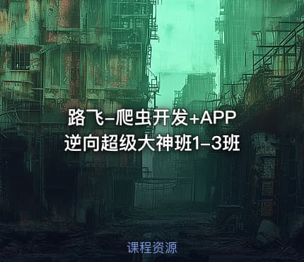 路飞-爬虫开发+APP逆向超级大神班1-3班