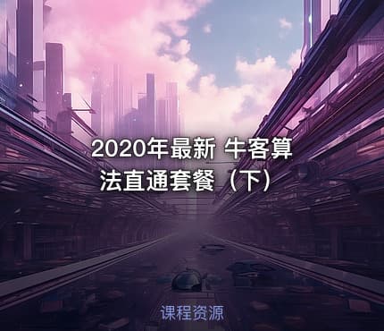 2020年最新 牛客算法直通套餐（下）
