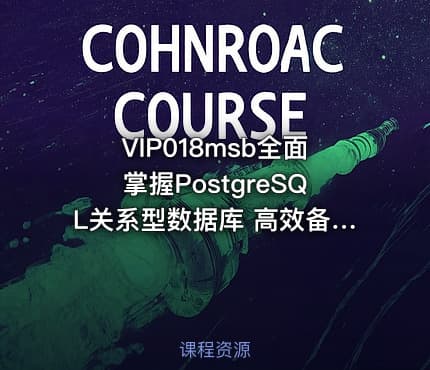 VIP018msb全面掌握PostgreSQL关系型数据库 高效备份恢复事务管理视频教程