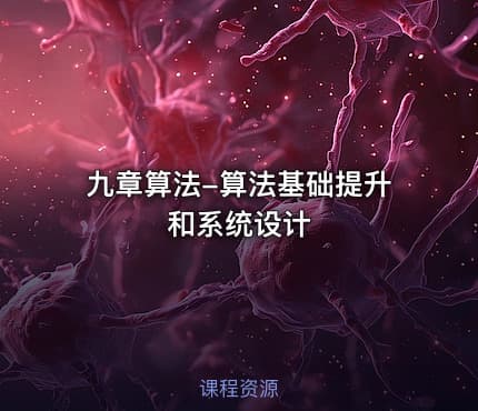 九章算法-算法基础提升和系统设计