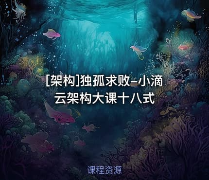 [架构]独孤求败-小滴云架构大课十八式