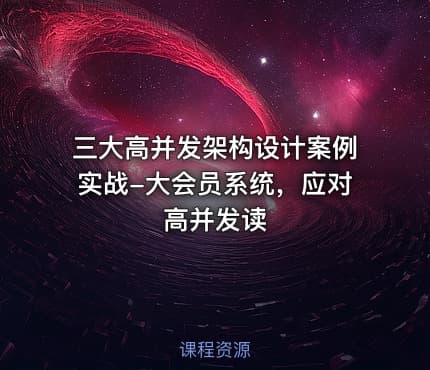 三大高并发架构设计案例实战-大会员系统，应对高并发读