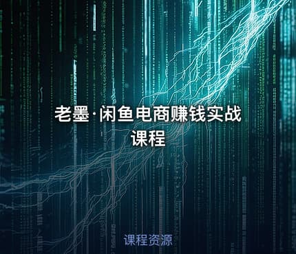 老墨·闲鱼电商赚钱实战课程