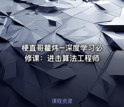 梗直哥瞿炜–深度学习必修课：进击算法工程师