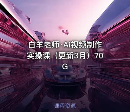 白羊老师·Ai视频制作实操课（更新3月）70G