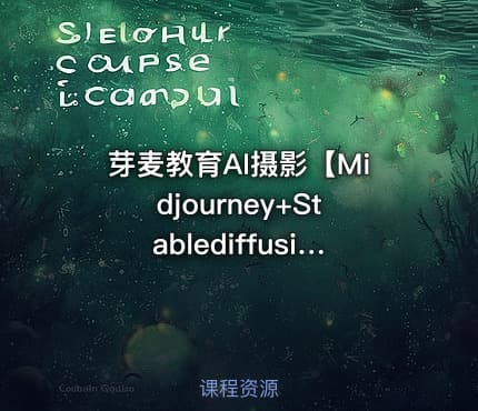 芽麦教育AI摄影【Midjourney+Stablediffusion】人工智能商业应用摄影课程
