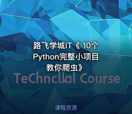 路飞学城IT《 10个Python完整小项目教你爬虫》