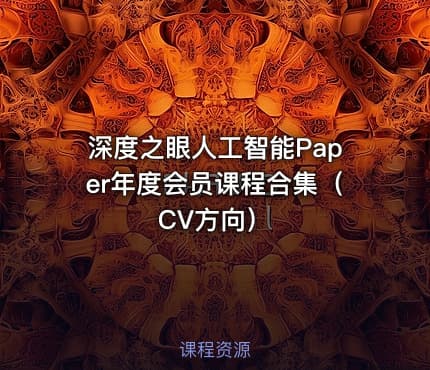深度之眼人工智能Paper年度会员课程合集（CV方向）