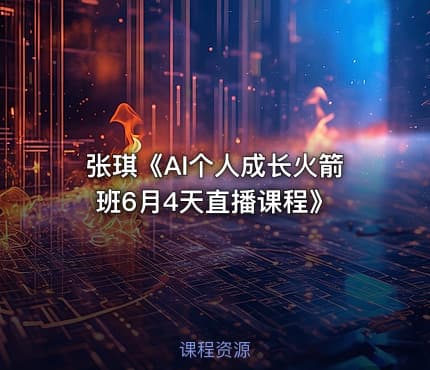 张琪《AI个人成长火箭班6月4天直播课程》