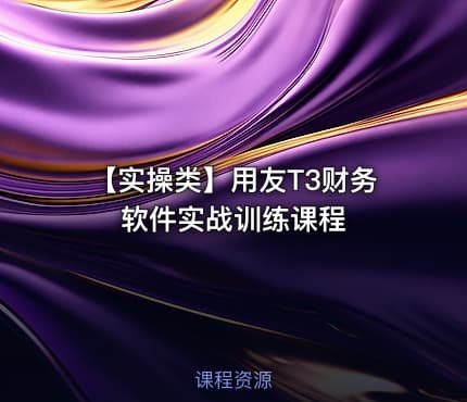 【实操类】用友T3财务软件实战训练课程