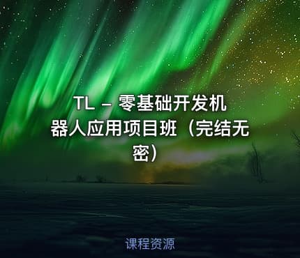 TL - 零基础开发机器人应用项目班（完结无密）