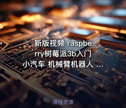 新版视频 raspberry树莓派3b入门 小汽车 机械臂机器人 蓝牙 wifi