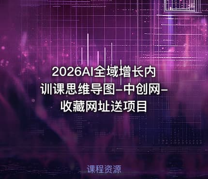 2026AI全域增长内训课思维导图-中创网-收藏网址送项目