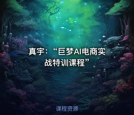 真宇：“巨梦AI电商实战特训课程”