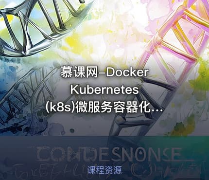 慕课网-Docker Kubernetes (k8s)微服务容器化实战 掌握微服务容器化要点视频教程