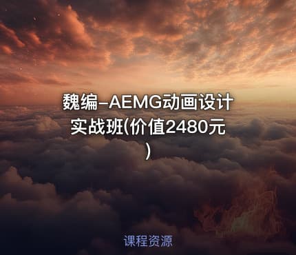 魏编-AEMG动画设计实战班(价值2480元)