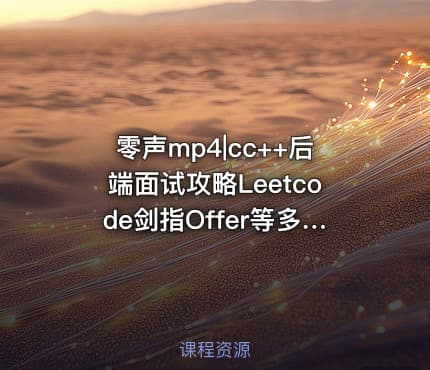 零声mp4|cc++后端面试攻略Leetcode剑指Offer等多个文件