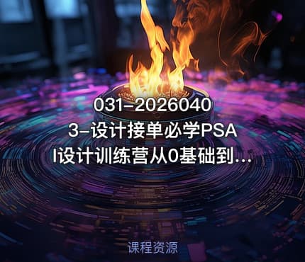 031-20260403-设计接单必学PSAI设计训练营从0基础到能接单手把手教你把设计技能变成收入更多资源