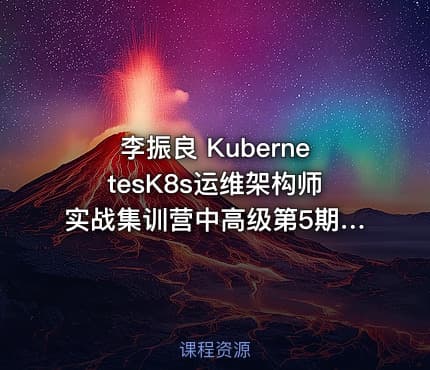 李振良 KubernetesK8s运维架构师实战集训营中高级第5期（已完结）