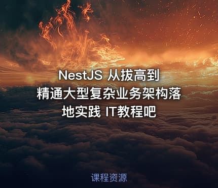 NestJS 从拔高到精通大型复杂业务架构落地实践 IT教程吧