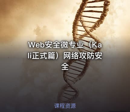 Web安全微专业（Kali正式篇）网络攻防安全