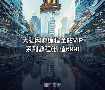 大猛网赚编程全站VIP系列教程(价值699)