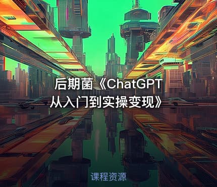 后期菌《ChatGPT从入门到实操变现》