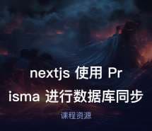 nextjs 使用 Prisma 进行数据库同步