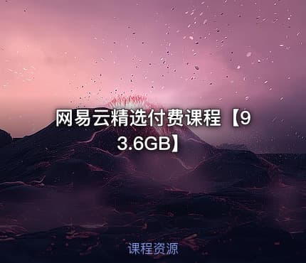 网易云精选付费课程【93.6GB】