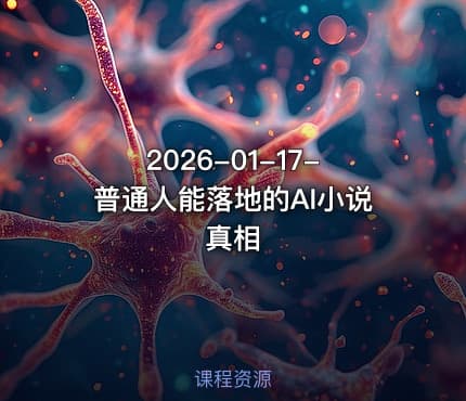 2026-01-17-普通人能落地的AI小说真相